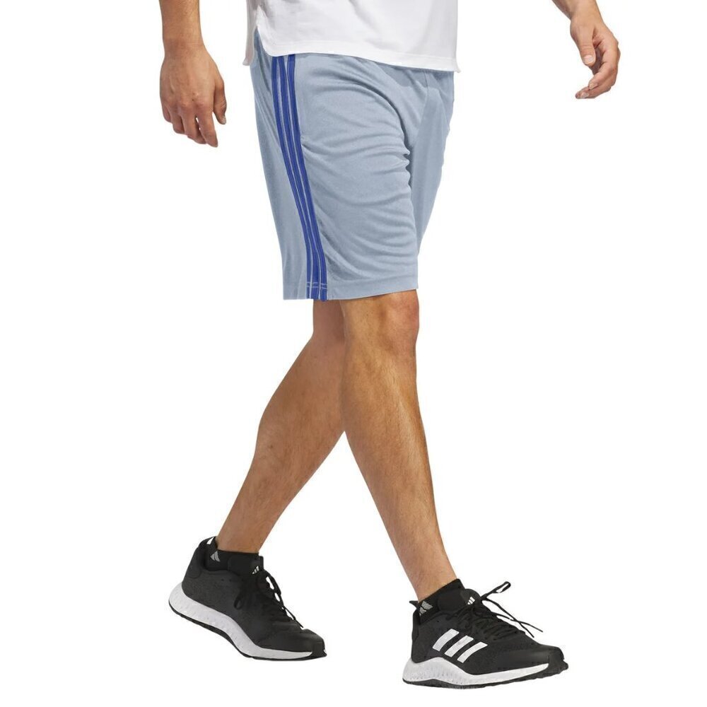 adidas Mens Shorts 2XL Blue Active Moisture Wicking Zip Pockets Performance